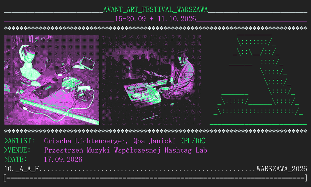 Grischa Lichtenberger, Qba Janicki - Avant Art Fes