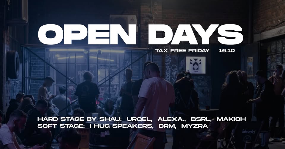 TRANSFORMATOR OPEN BDAYS - 16.10 tax free all nigh