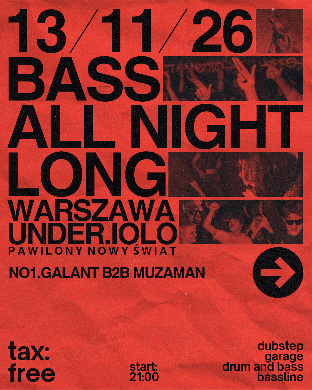 BASS ALL NIGHT LONG - PIZZA.IOLO - TAX FREE
